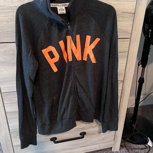 Victoria's Secret PINK Charcoal Zip-up sweatshirt